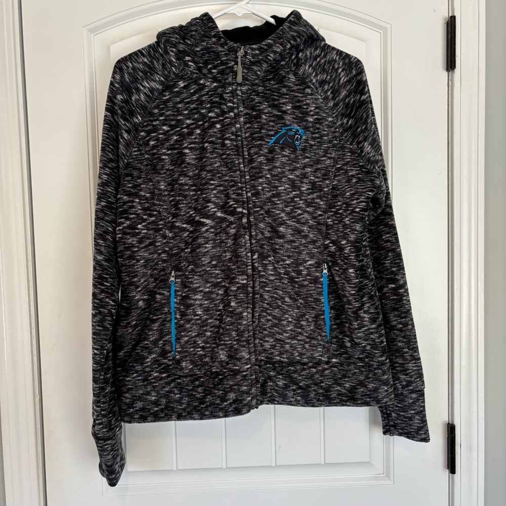 NFL Women's Black and Gray Full Zip Carolina Panthers Jacket Size XL NWT